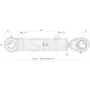 POLSKI SIŁOWNIK HYDRAULICZNY CYLINDER SKOK 300 L= 510 mm SKRAW-MET